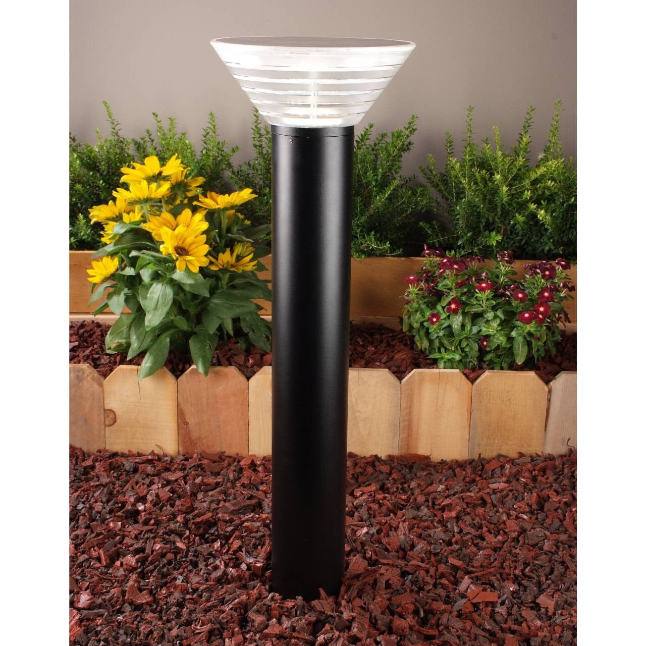 Modern Solar Bollard Light | Warm and Bright White Option w/ remote