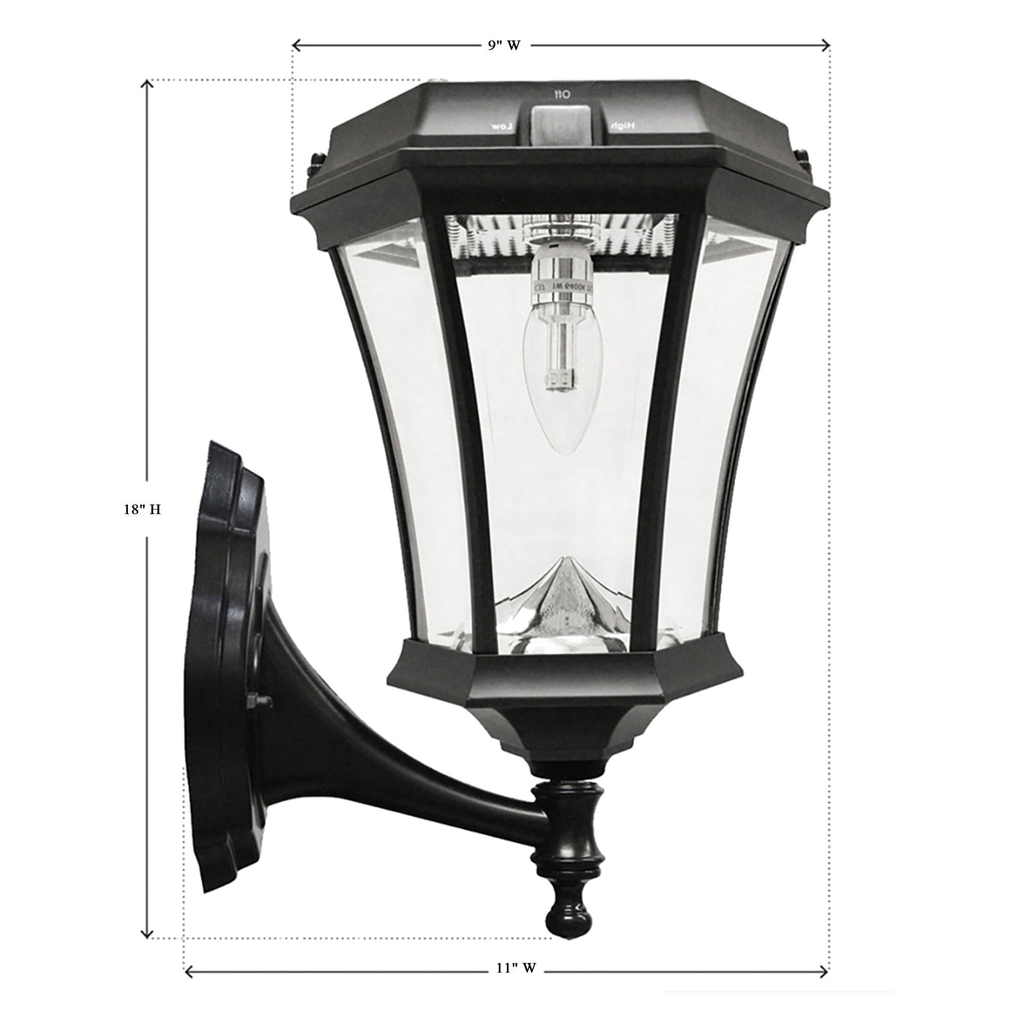 Victorian Bulb Solar Lamp - Mounts 3 ways