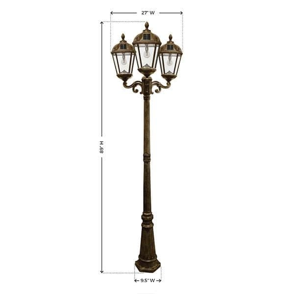 Outdoor Solar Store | Royal Solar Lamp Post - Triple
