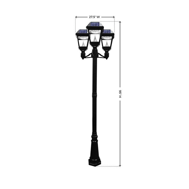 Outdoor Solar Store | Solar Imperial II Triple Lamp Post