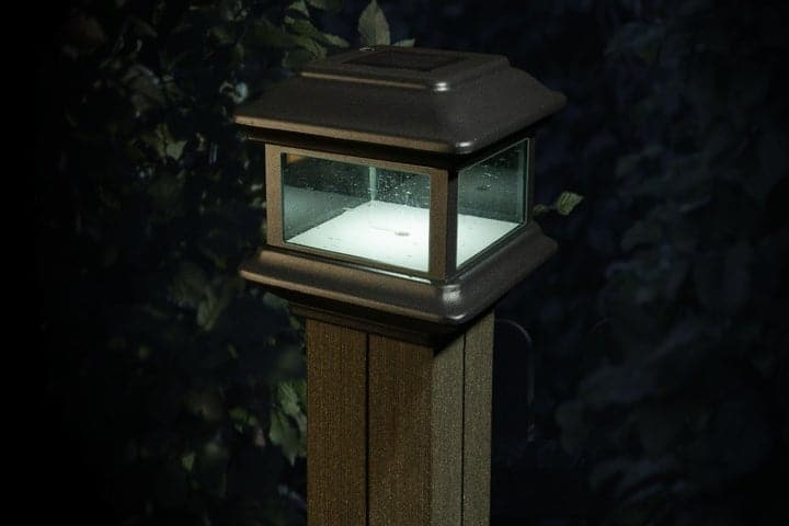 Colonial Solar Cap Light - Black