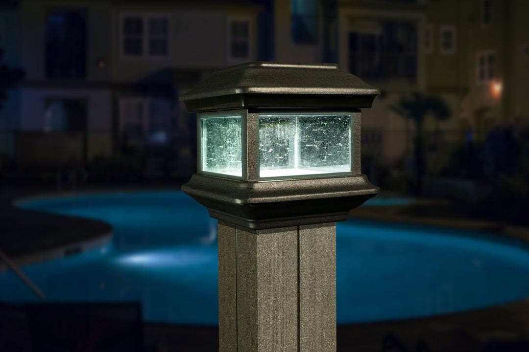 Colonial Solar Cap Light - Black