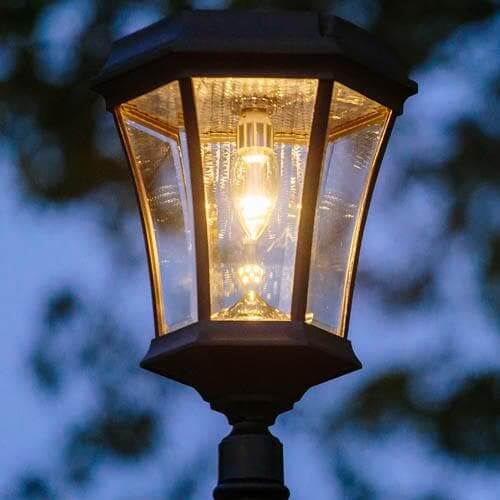 Outdoor Solar Store | Victorian Bulb Solar Lamp Post