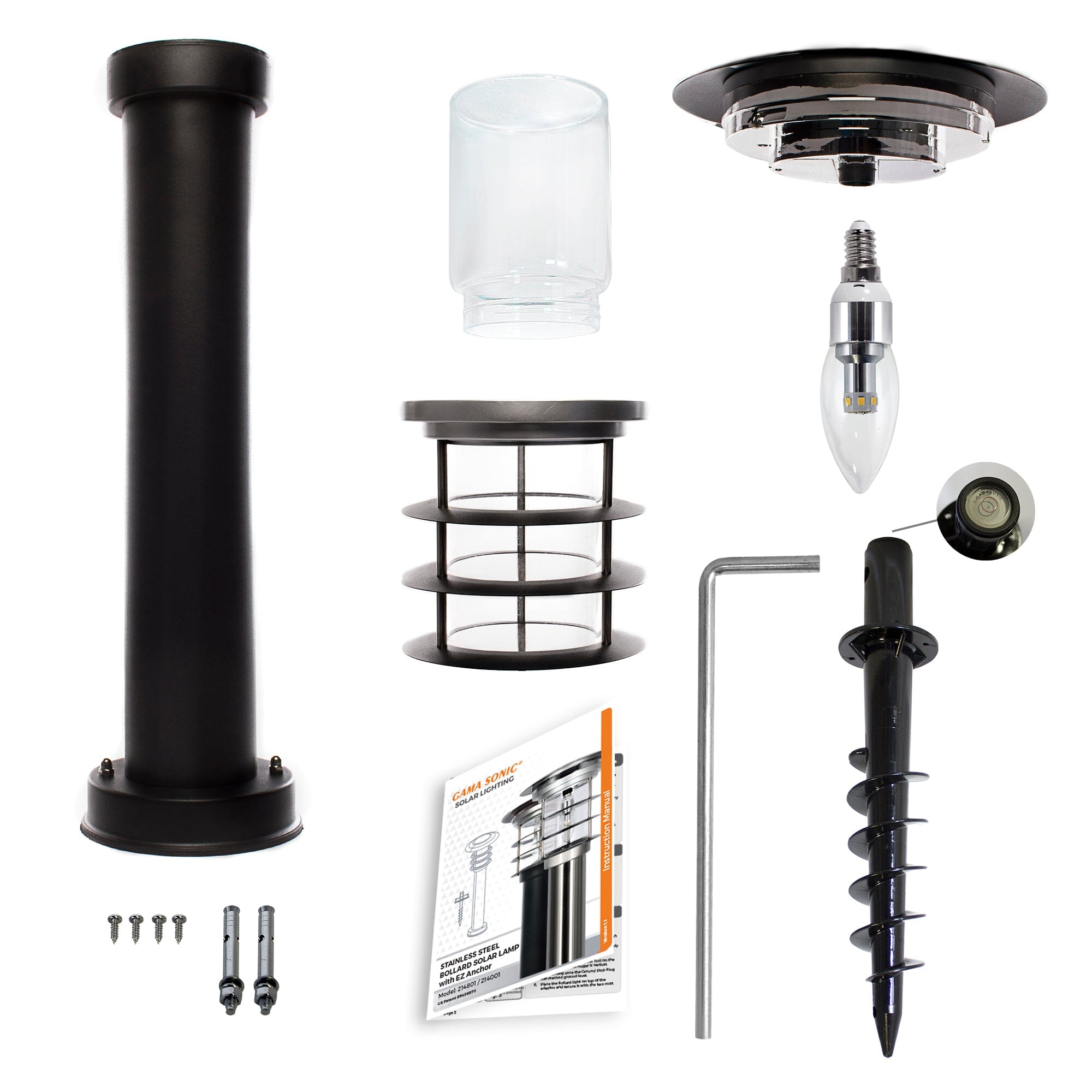 Premium Stainless Steel Solar Pathway Bollard Light | Dusk to Dawn