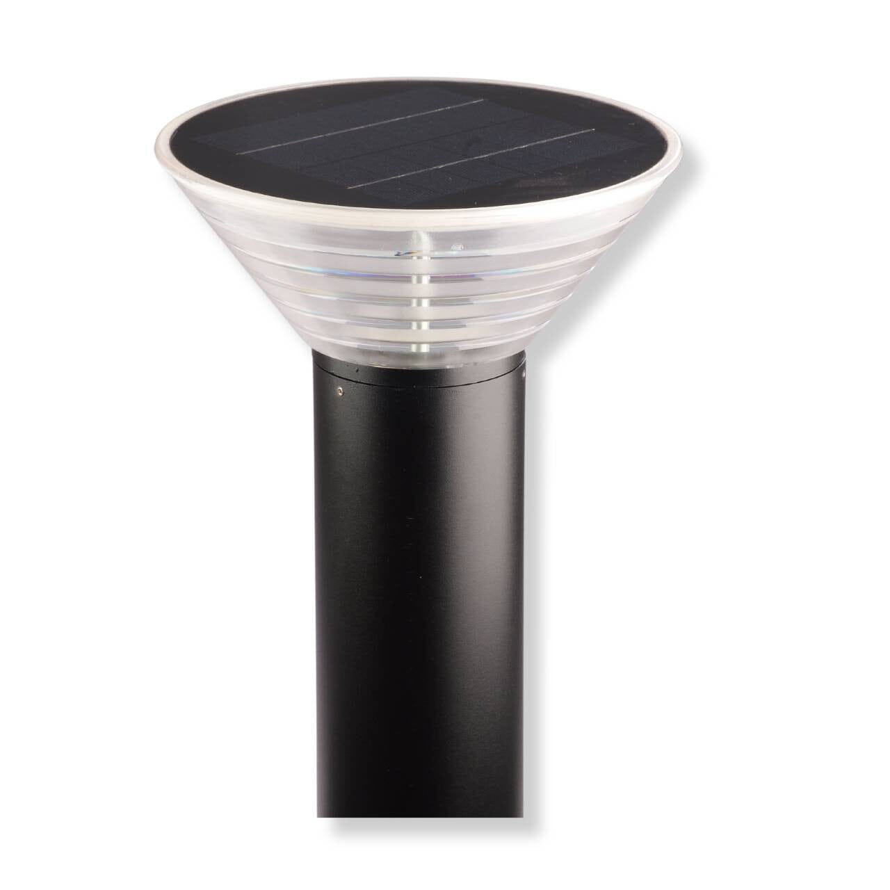 Modern Solar Bollard Light | Warm and Bright White Option w/ remote