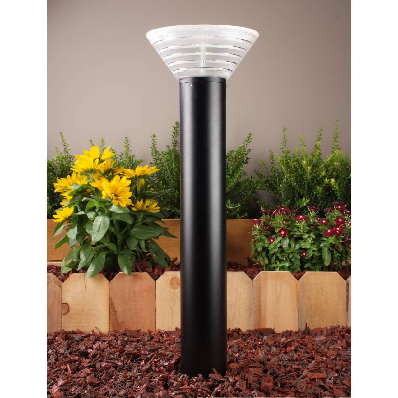 Modern Solar Bollard Light | Warm and Bright White Option w/ remote