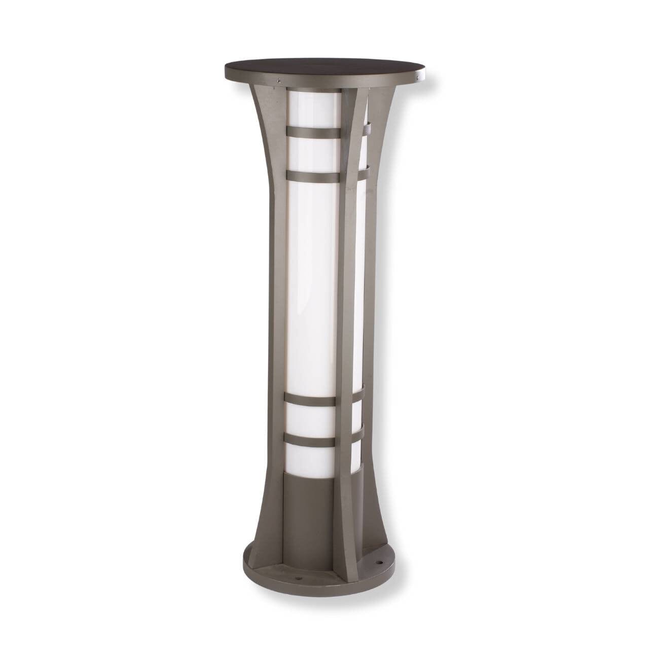 Column Solar Bollard Light - Warm and Bright White Options with Remote