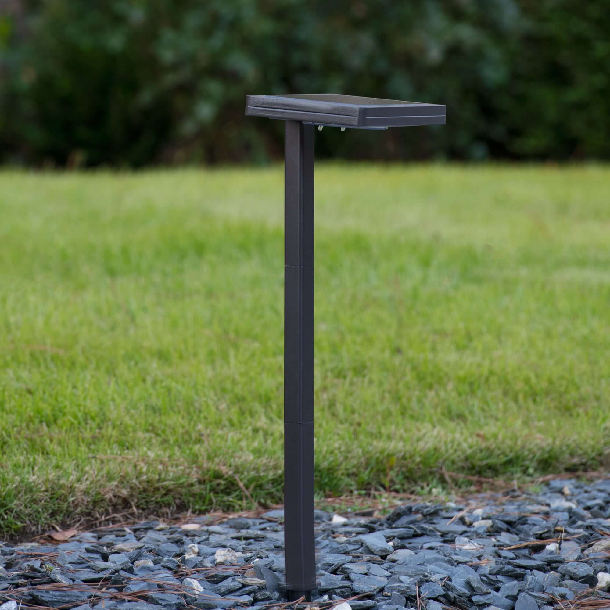 Contemporary Solar Pathway Light | Black or Bronze | Bright & Warm White Switch