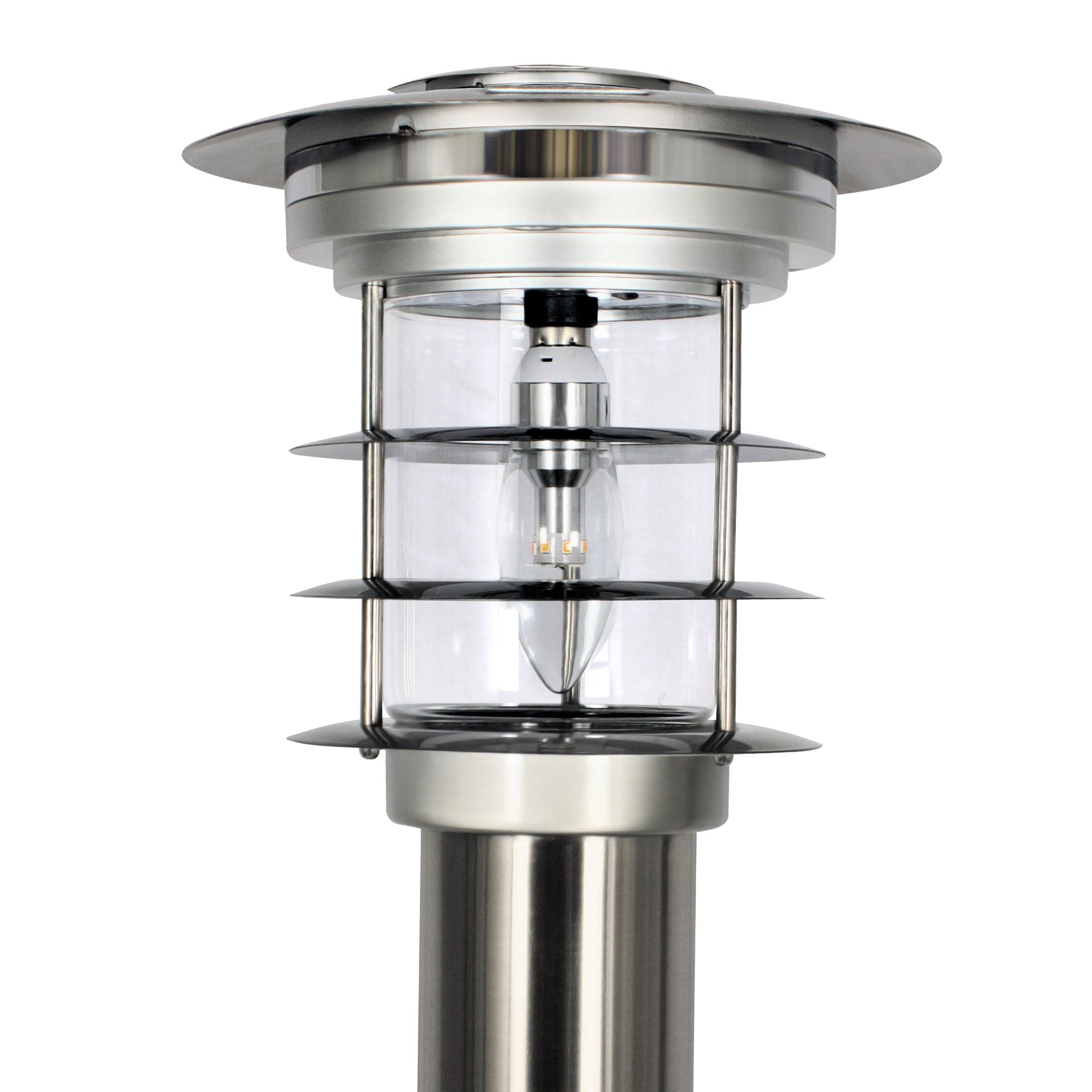 Premium Stainless Steel Solar Pathway Bollard Light | Dusk to Dawn