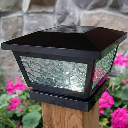 Black fence solar lights on sale