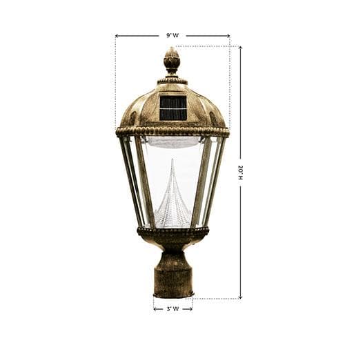 Outdoor Solar Store | Royal Solar Lamp - Weathered Bronze