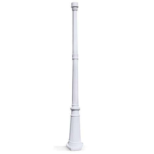 Outdoor Solar Store | White 68" Solar Lamp Post Pole