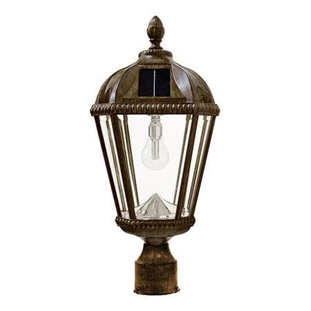 Outdoor Solar Store | Royal Weathered Bronze Solar Lamp Pole Mount