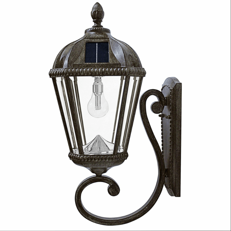 Royal Solar Lamp Wall Mount - Weathered Bronze