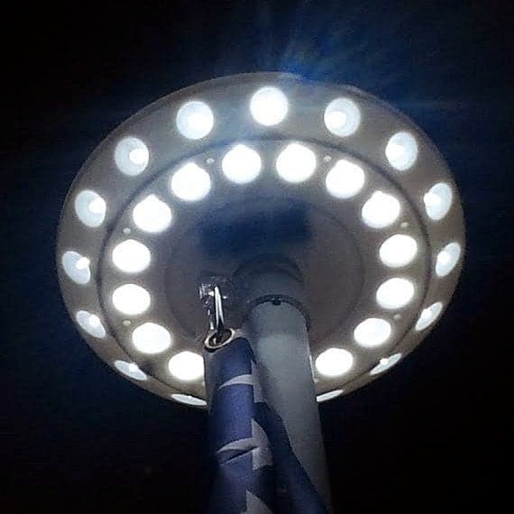 Solar Top Disk Flag Light
