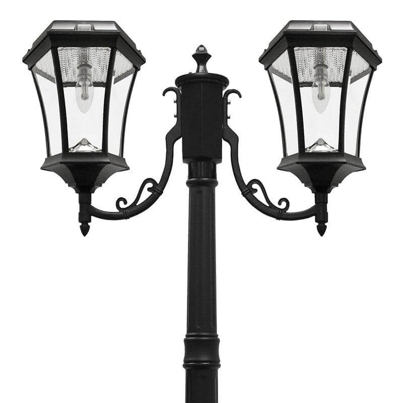 Outdoor Solar Store | Victorian Bulb Solar Lamp Post - Double