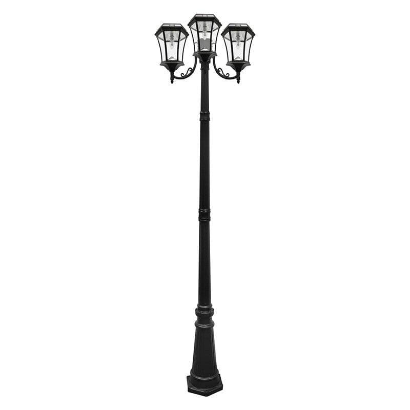 Outdoor Solar Store | Victorian Bulb Solar Lamp Post - Triple